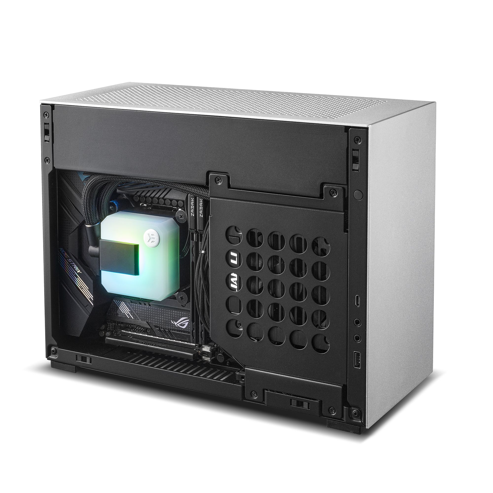 LIAN LI A4H2OA4 MINI ITX CASE PCIE4.0 SILVER thumbnail 7