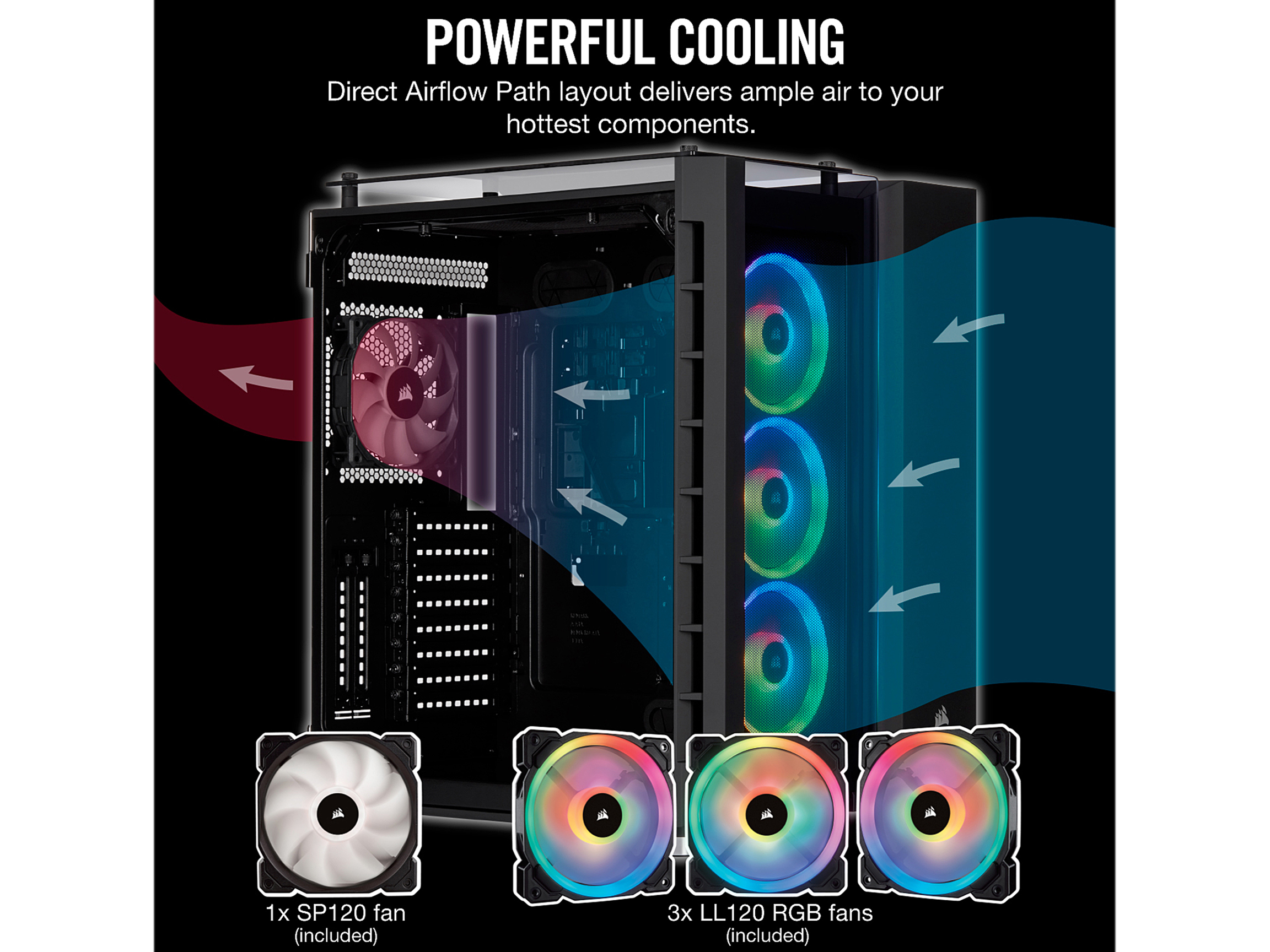 CORSAIR Crystal Series 680X RGB ATX CASE BLACK thumbnail 10