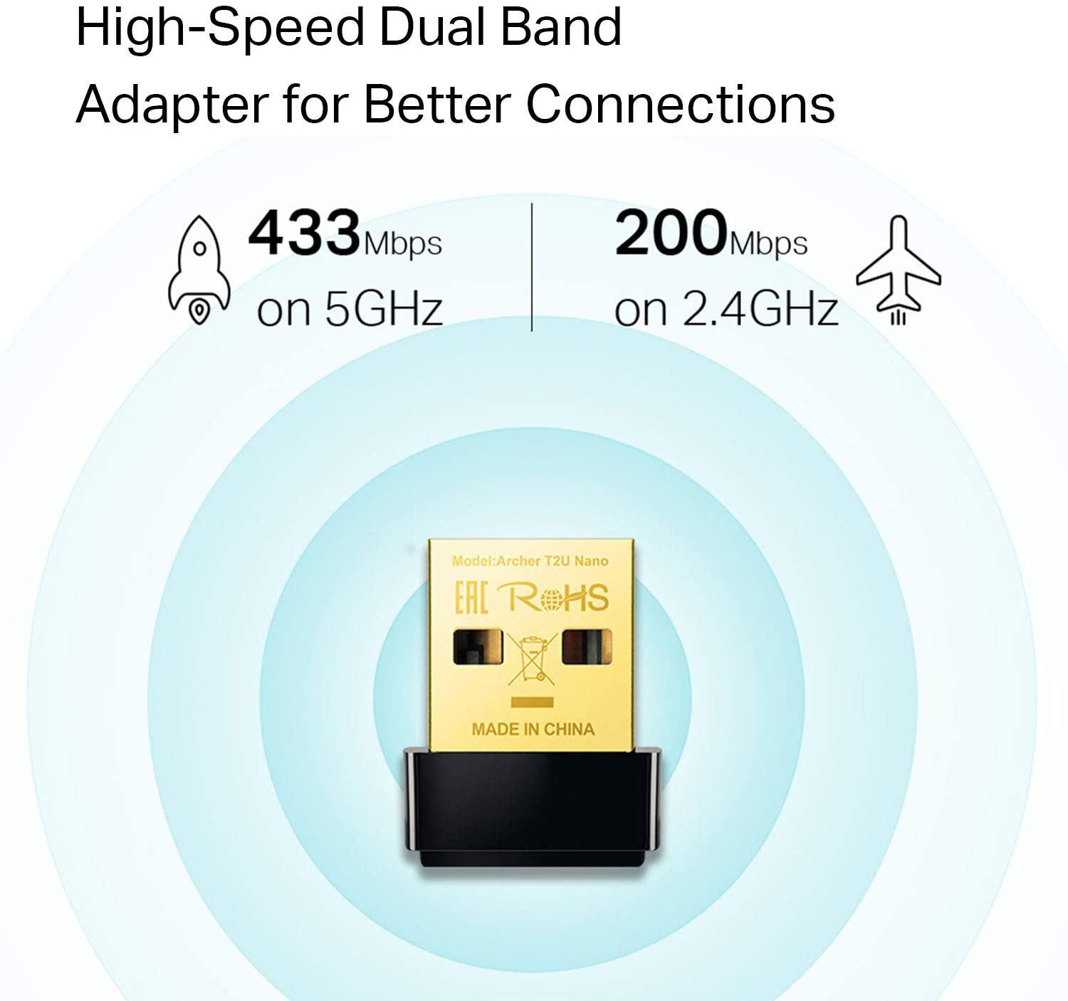 TP-LINK T2U AC600 NANO USB ADAPTER thumbnail 2