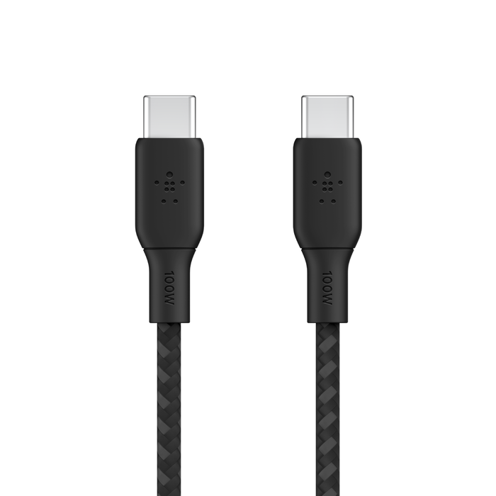 BRAIDED USBC-C 2.0 100W CABLE 2M BLACK