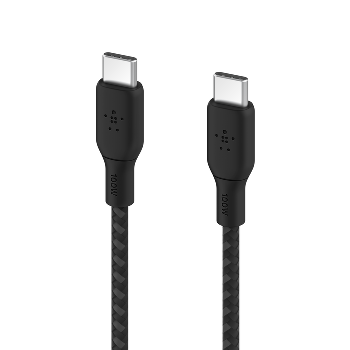 BELKIN BRAIDED USBC-C 2.0 100W CABLE 2M BLACK thumbnail 3