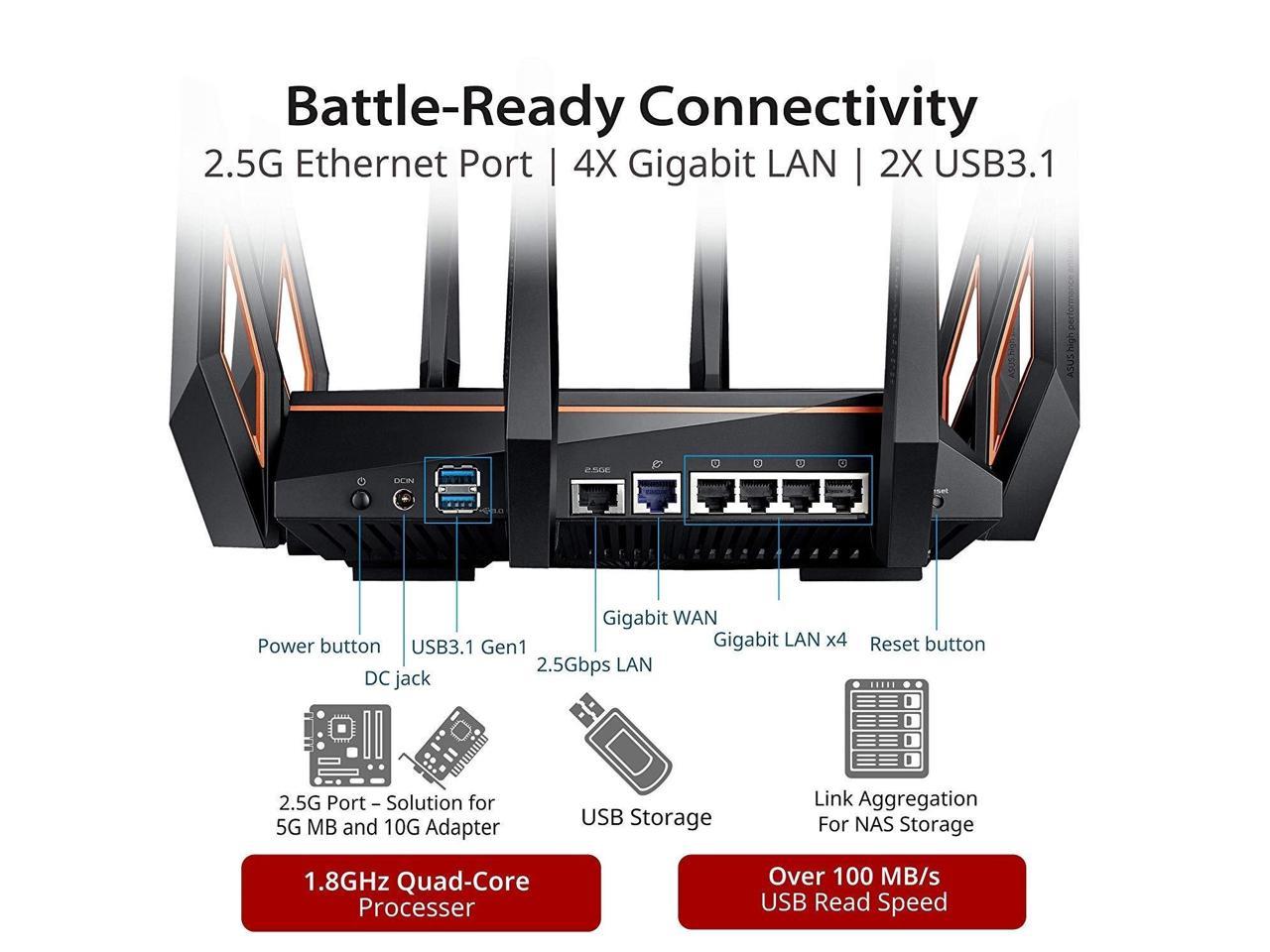 ASUS ROG RAPTURE GT-AX11000 PRO WIFI6 GAMING ROUTER thumbnail 5