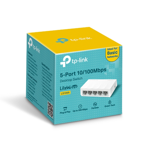 TP-LINK TL-LS1005 5-PORT 10/100Mbps Desktop SWITCH thumbnail 5