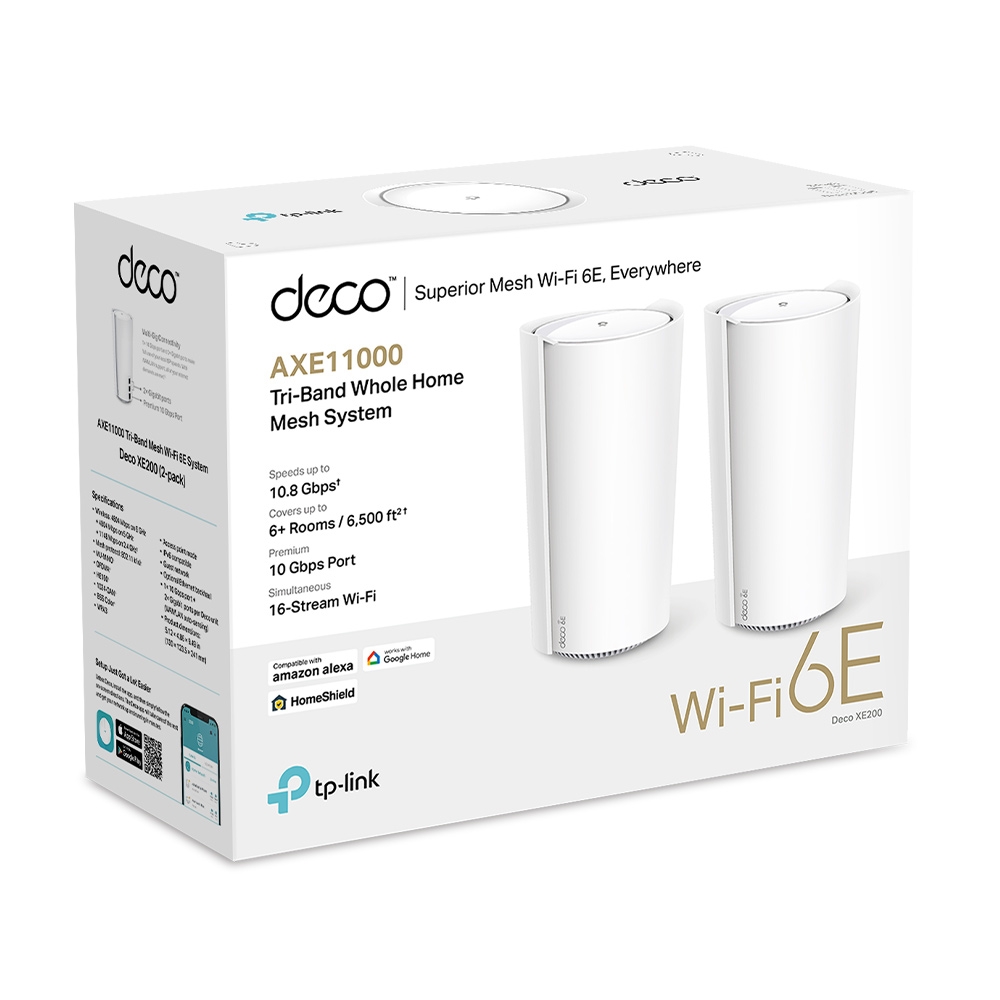 TP-LINK DECO XE200 AXE1000 TRI-BAND MESH WIFI6E (2-PACK) thumbnail 9