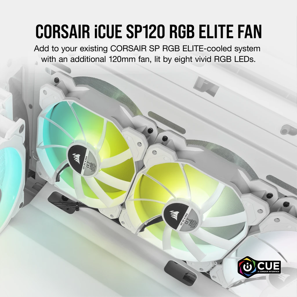 CORSAIR SP120 RGB ELITE WHITE thumbnail 2