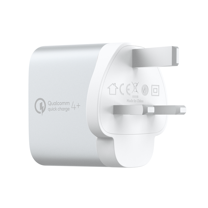BELKIN QC4 + USB-C AC CHARGER 27W 4  USB-C TO C SILVER thumbnail 2