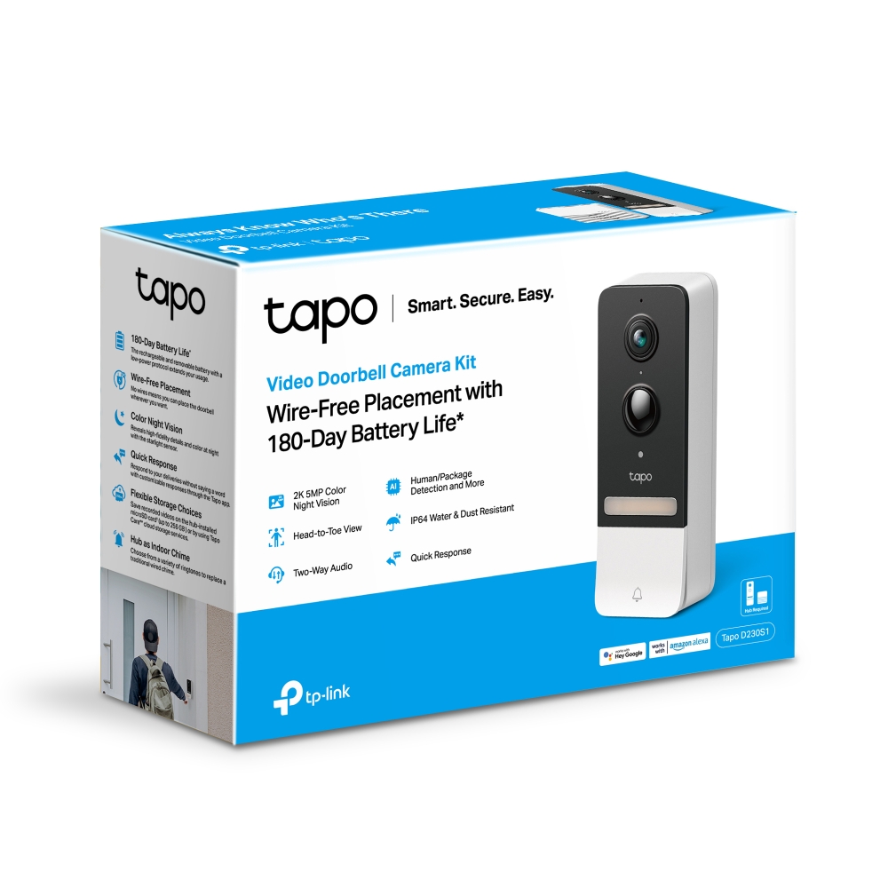 TP-LINK Tapo 2K 5MP Smart Wireless Security Video Doorbell thumbnail 2
