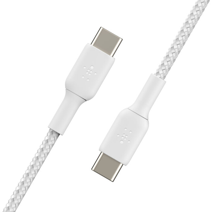 BELKIN BRAIDED C-C 2.0 , 2M, WHITE (2PACK) thumbnail 4