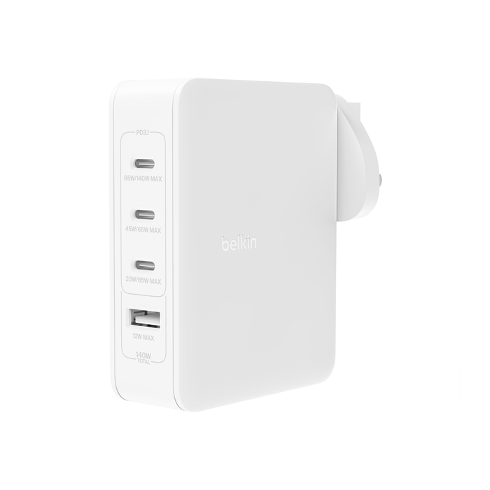 BELKIN PD 140W PPS USB-C WALL CHARGER WHITE thumbnail 4
