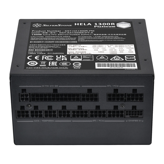SILVERSTONE HELA SREIES 1300W PLATINUM PCIEGEN 5 FULLY MODUALR thumbnail 3