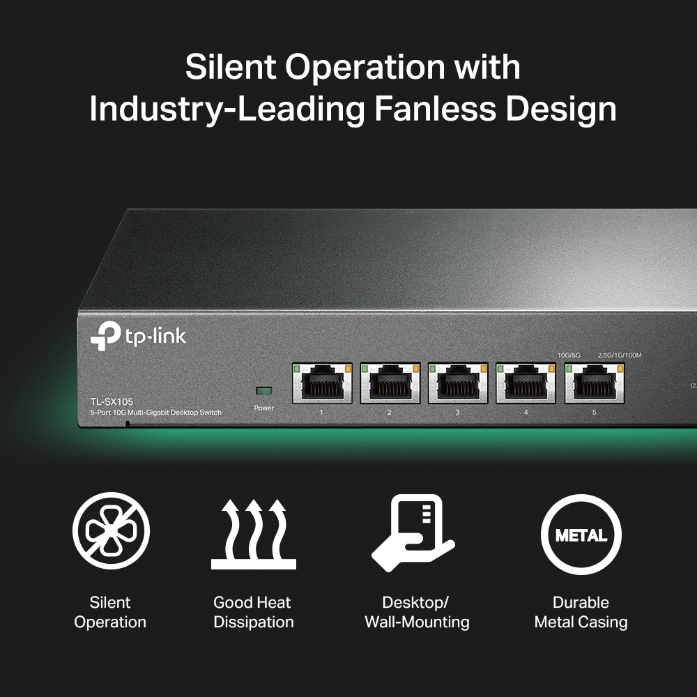 TP-LINK TL-SX105 5-PORT 10G DESKTOP SWITCH thumbnail 3