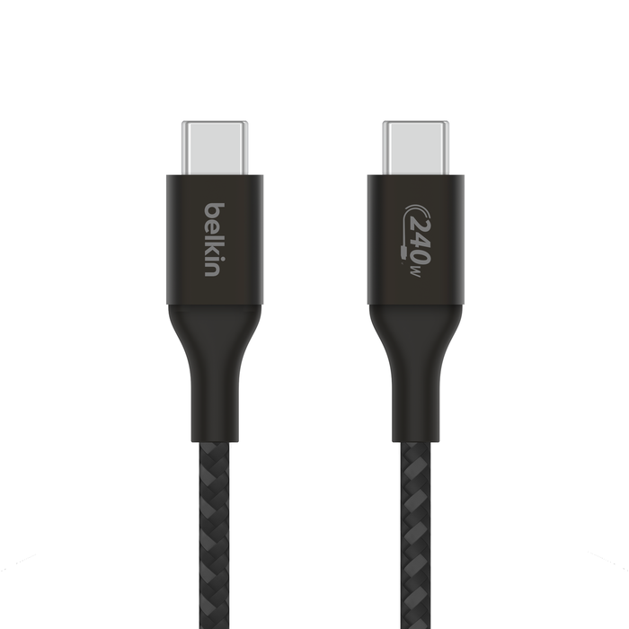 240W BRAIDED C-C CABLE 1M BLACK
