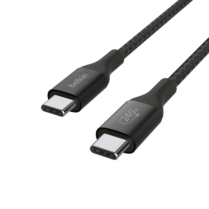 BELKIN 240W BRAIDED C-C CABLE 1M BLACK thumbnail 2