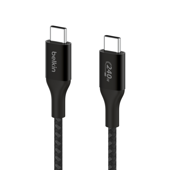 BELKIN 240W BRAIDED C-C CABLE 1M BLACK thumbnail 3