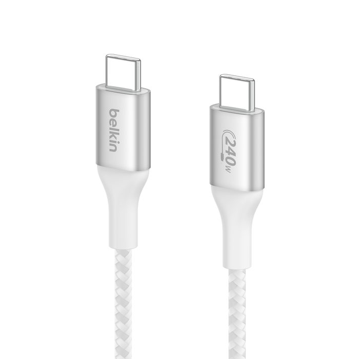BELKIN 240W BRAIDED C-C CABLE 1M WHITE thumbnail 3