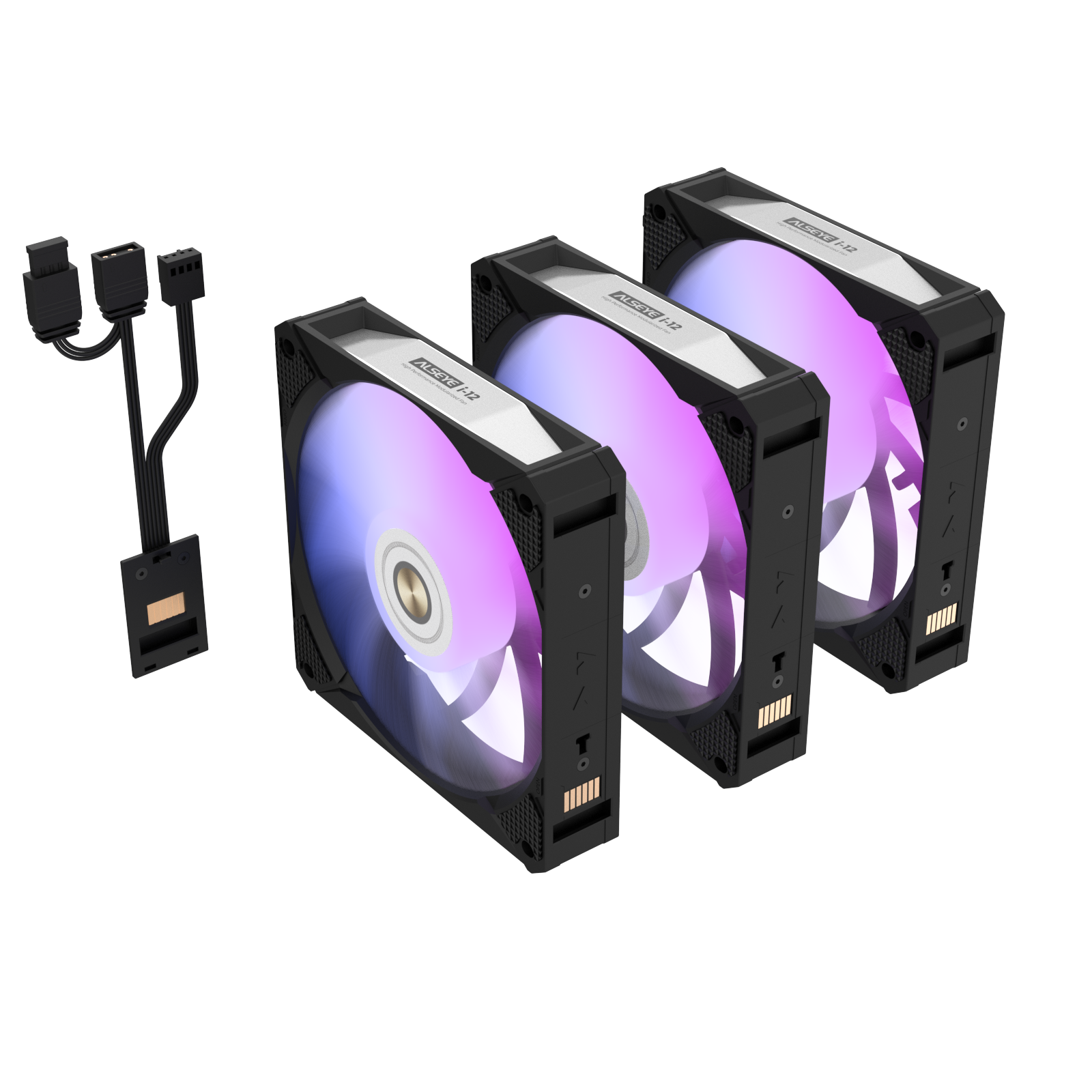 ALSEYE I12B-K3 3 INTERLOCKING FAN KIT BLACK thumbnail 9