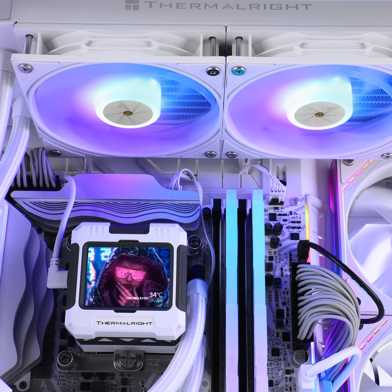 THERMALRIGHT FROZEN WARFRAME 240 ARGB W/2.4 IPS SCREEN WHITE thumbnail 7