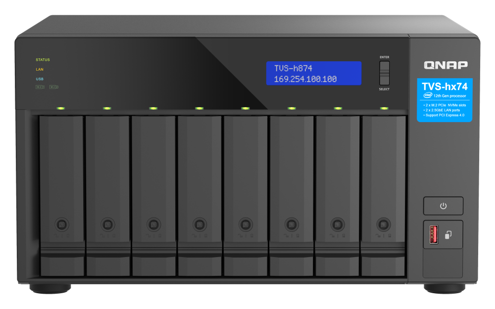 QNAP TVS-h874 32GB RAM 8-BAY SMB NAS thumbnail 6