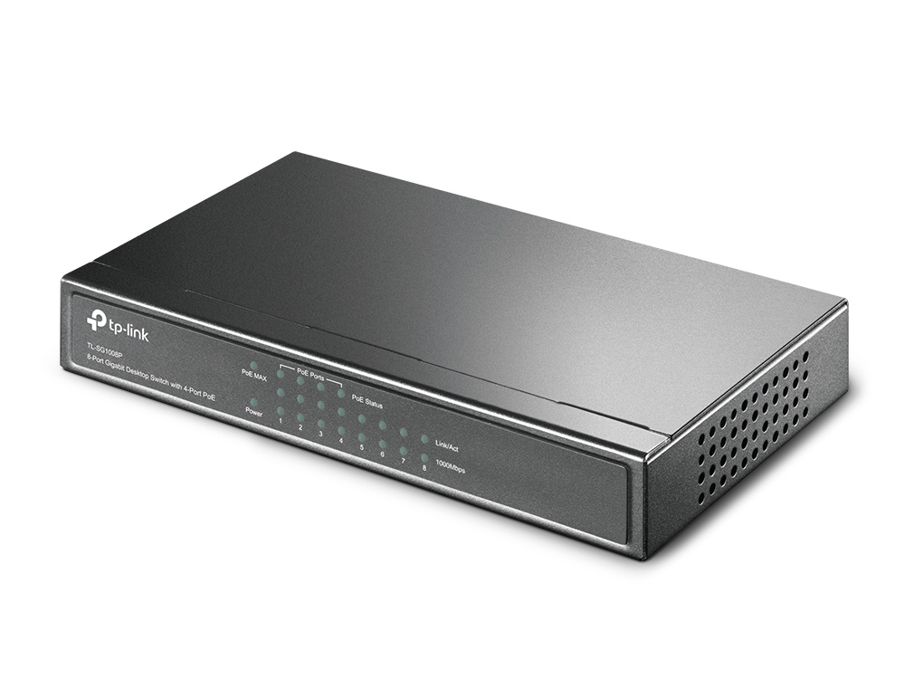 TP-LINK TL-SG1008P POE SWITCH 8-PORT GIGA W/4*POE thumbnail 3