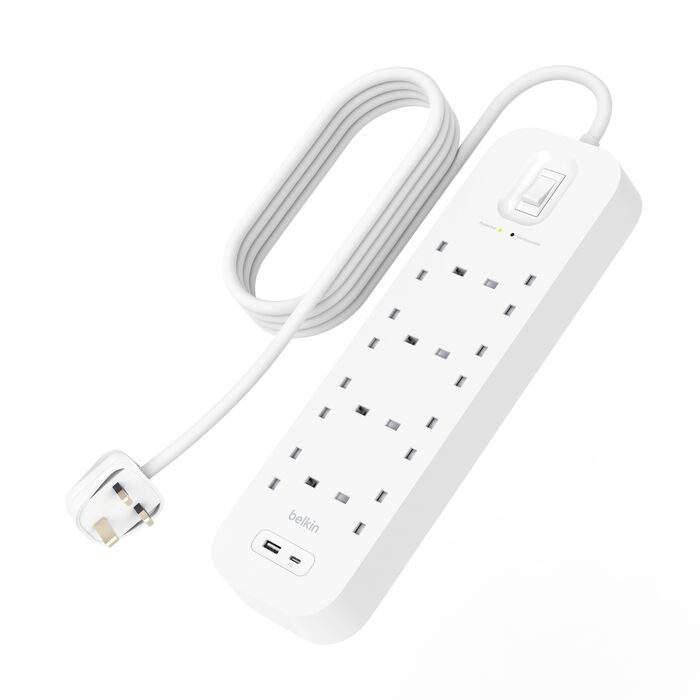 BELKIN 8位防雷保護拖板 ( 1 x USB-C 及 1 x USB-A ) thumbnail 2