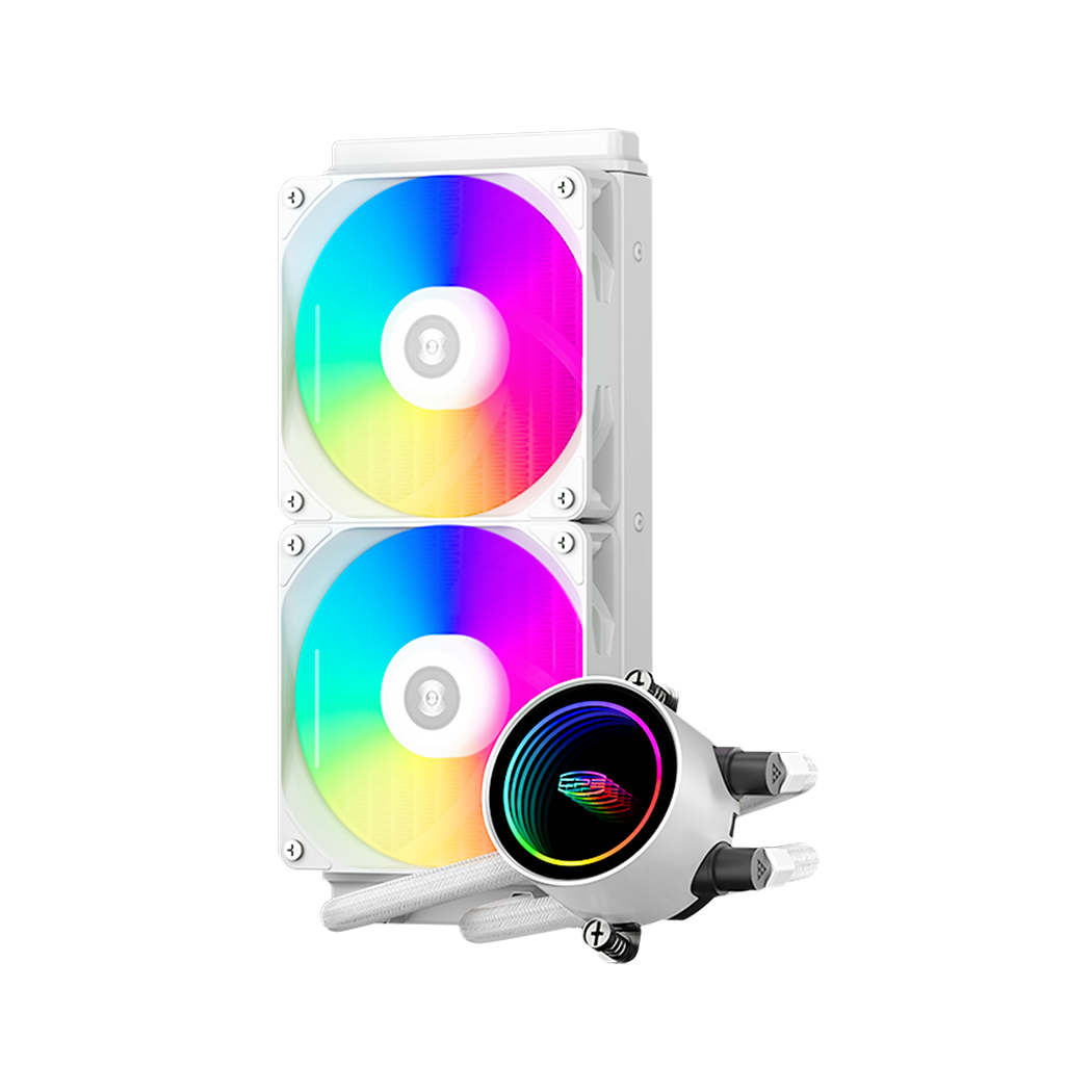 PC COOLER DA240 ARGB HIGH PERFORMANCE AIO CPU COOLING WHITE