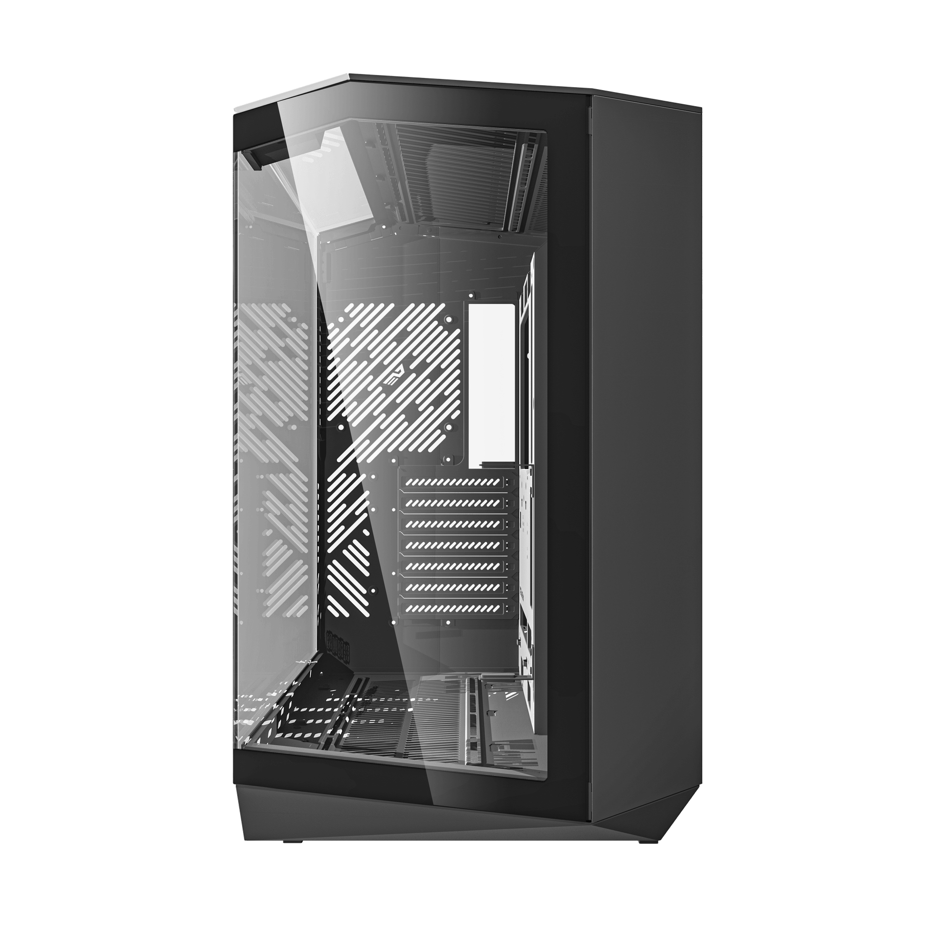 DARKFLASH DY470 WITH 4 ARGB FANS ATX CASE BLACK thumbnail 2