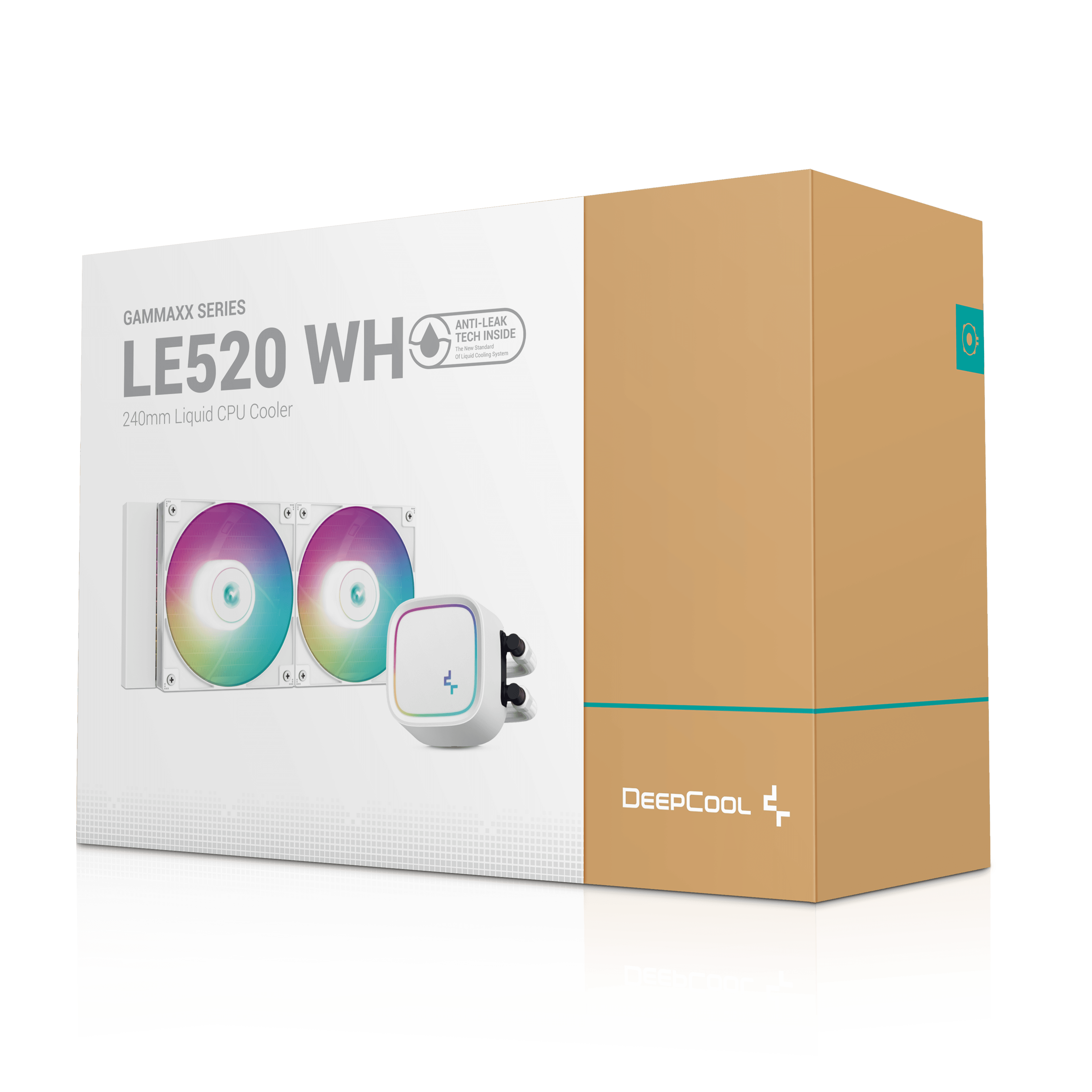 DEEPCOOL LE520 240MM ARGB LIQUID CPU COOLER WHITE thumbnail 7