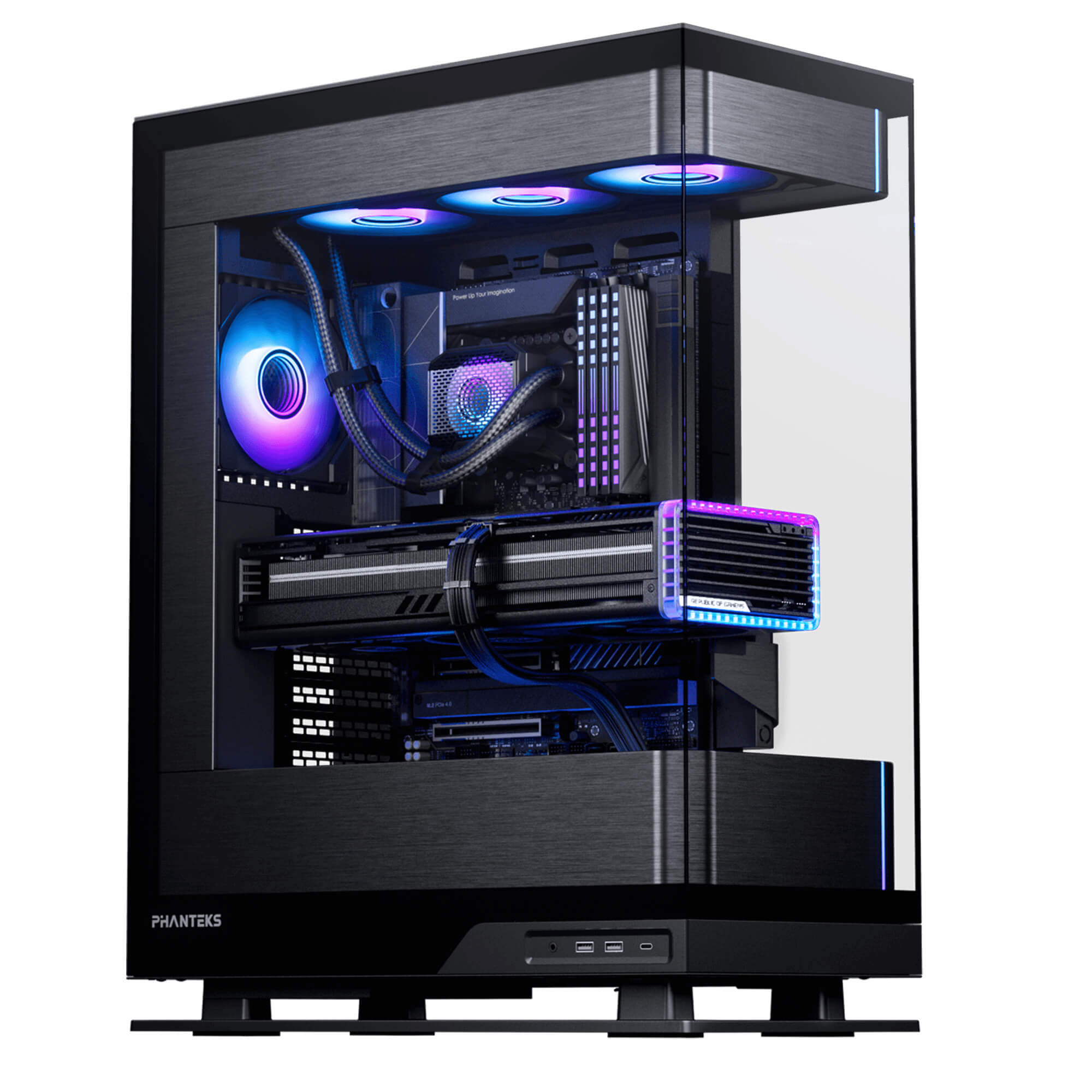 PHANTEKS EVOLV X2 TEMPERED GLASS MID TOWER CASE BLACK thumbnail 11