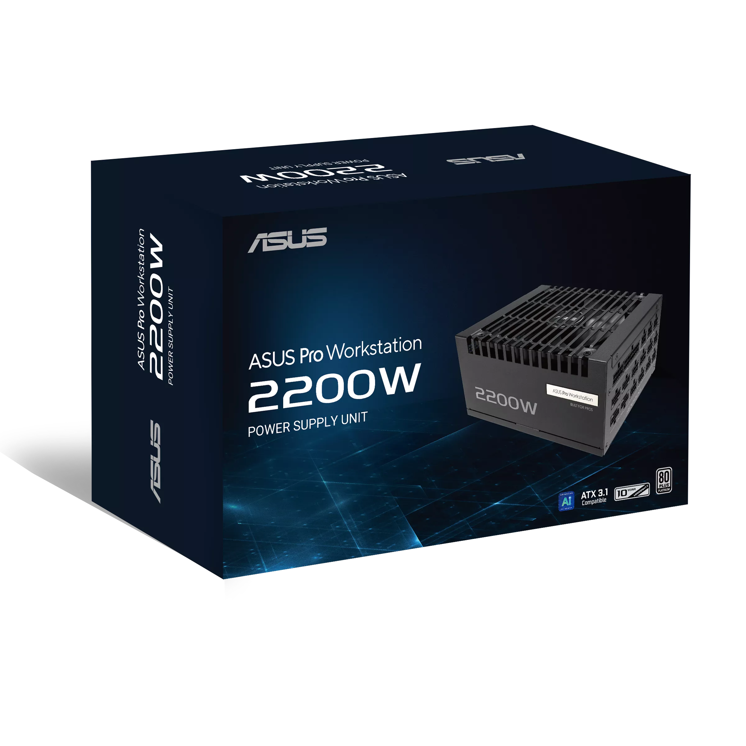 ASUS PRO WS 2200W PLATINUM ATX 3.1 FULL MODULAR PSU thumbnail 9