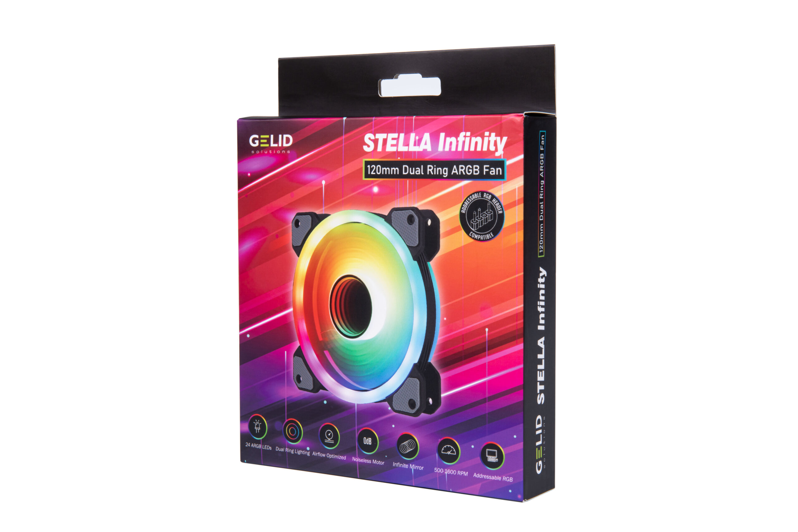GELID STELLA INFINITY 12CM DUAL RING ARGB FAN thumbnail 2