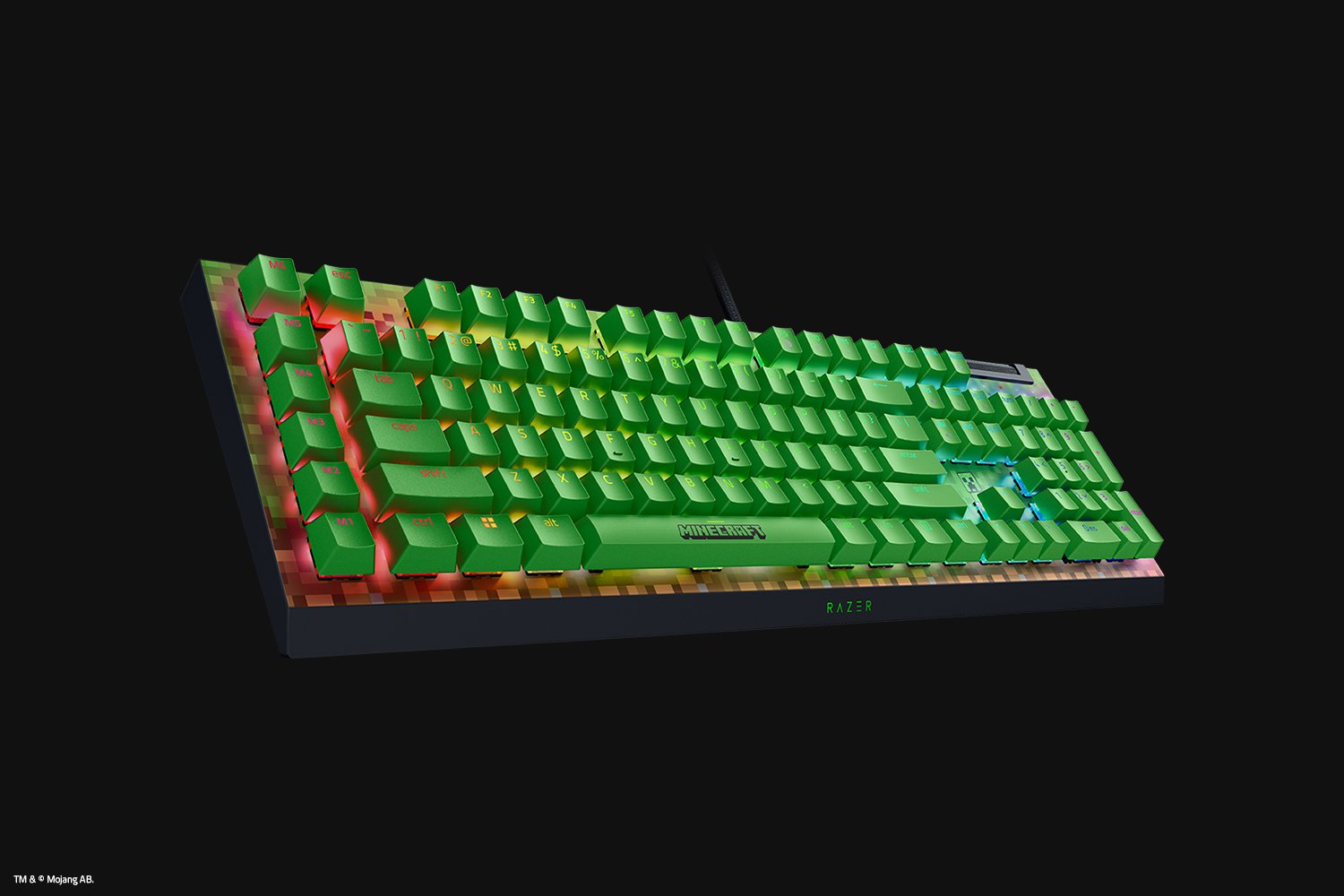 RAZER BLACKWIDOW V4 X GREEN MINECRAFT EDITION thumbnail 2