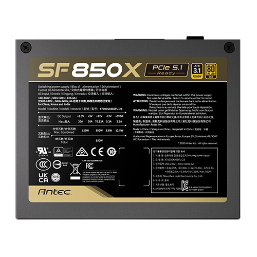 ANTEC SF850X GB PSU GOLD MODULAR ATX3.1 thumbnail 42