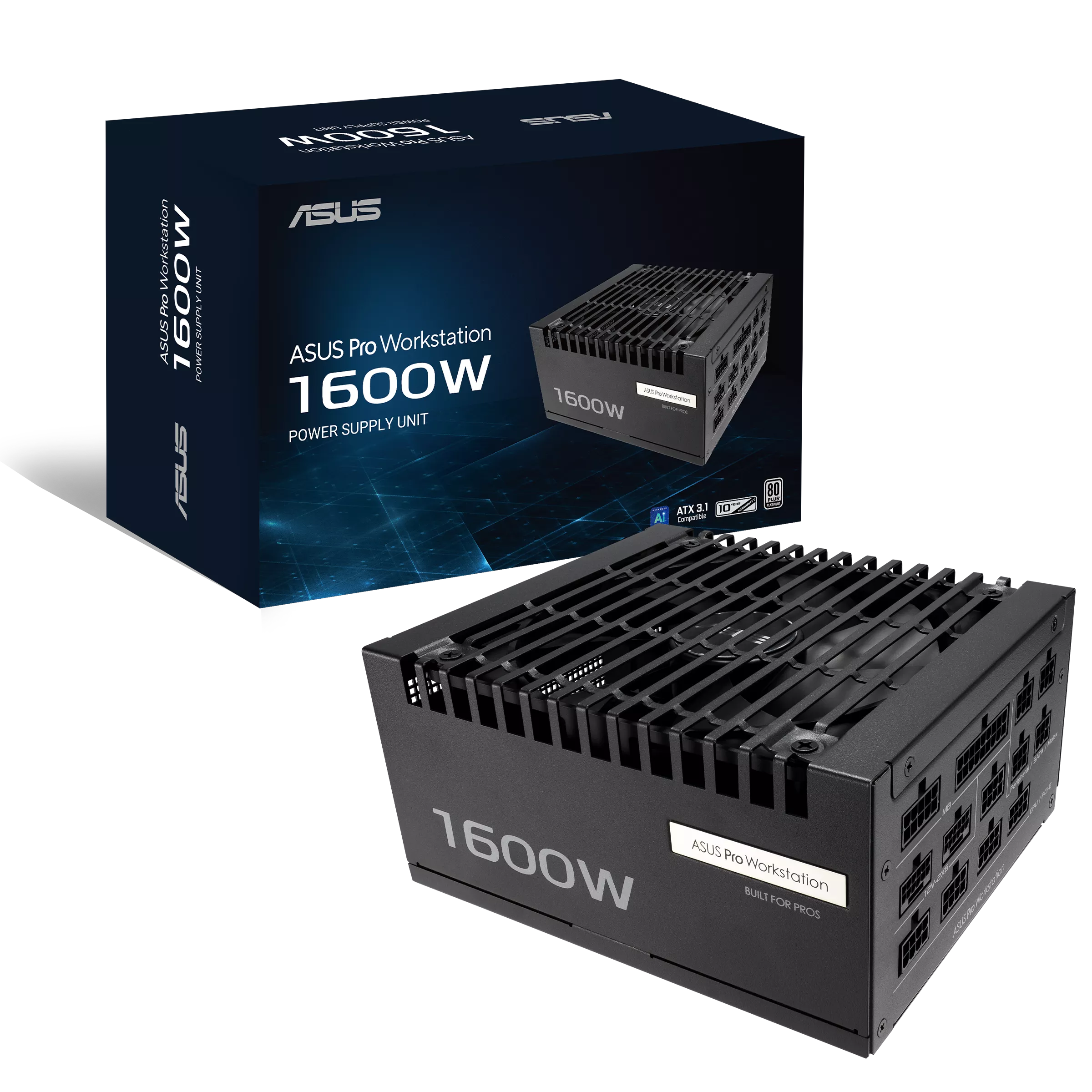ASUS PRO WS 1600W PLATINUM ATX 3.1 FULL MODULAR PSU thumbnail 9