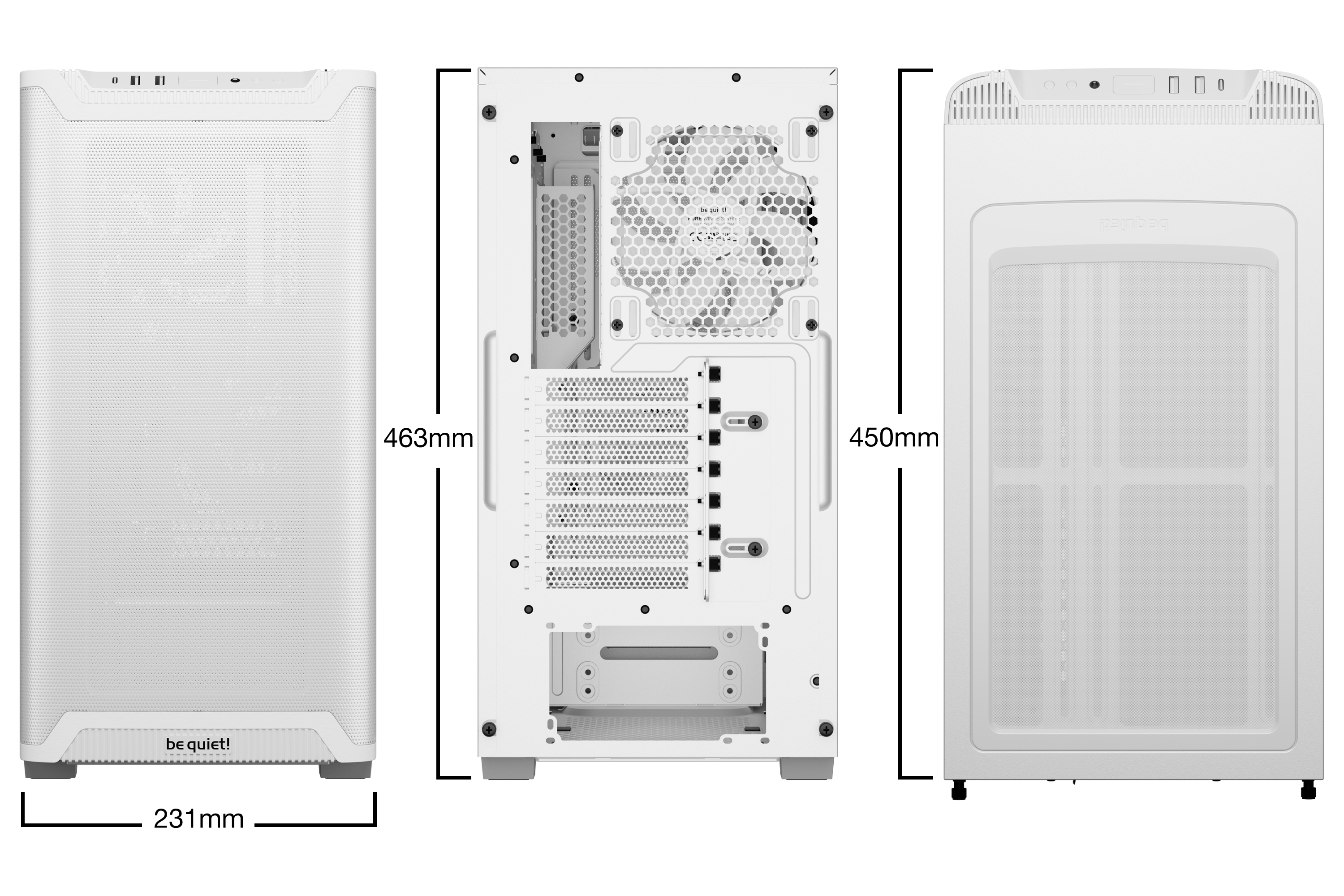 BE QUIET! PURE BASE 501 AIRFLOW WINDOW WHITE (BGW75) thumbnail 3