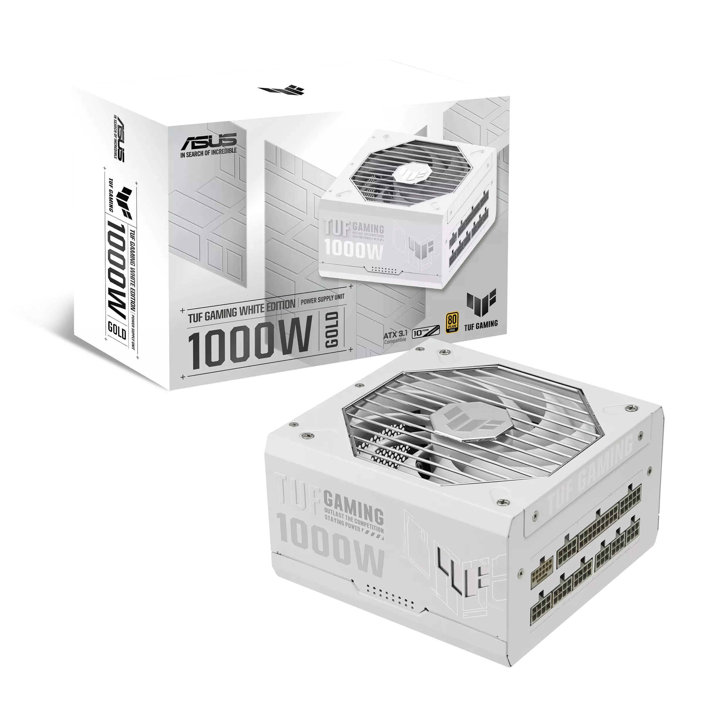 ASUS TUF GAMING 1000W GOLD POWER SUPPLY WHITE thumbnail 11