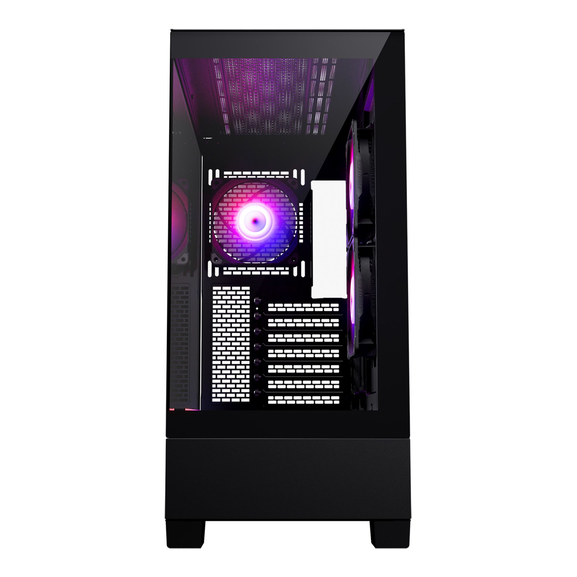 XT VIEW TEMPERED GLASS MID TOWER CASE BLACK thumbnail 2