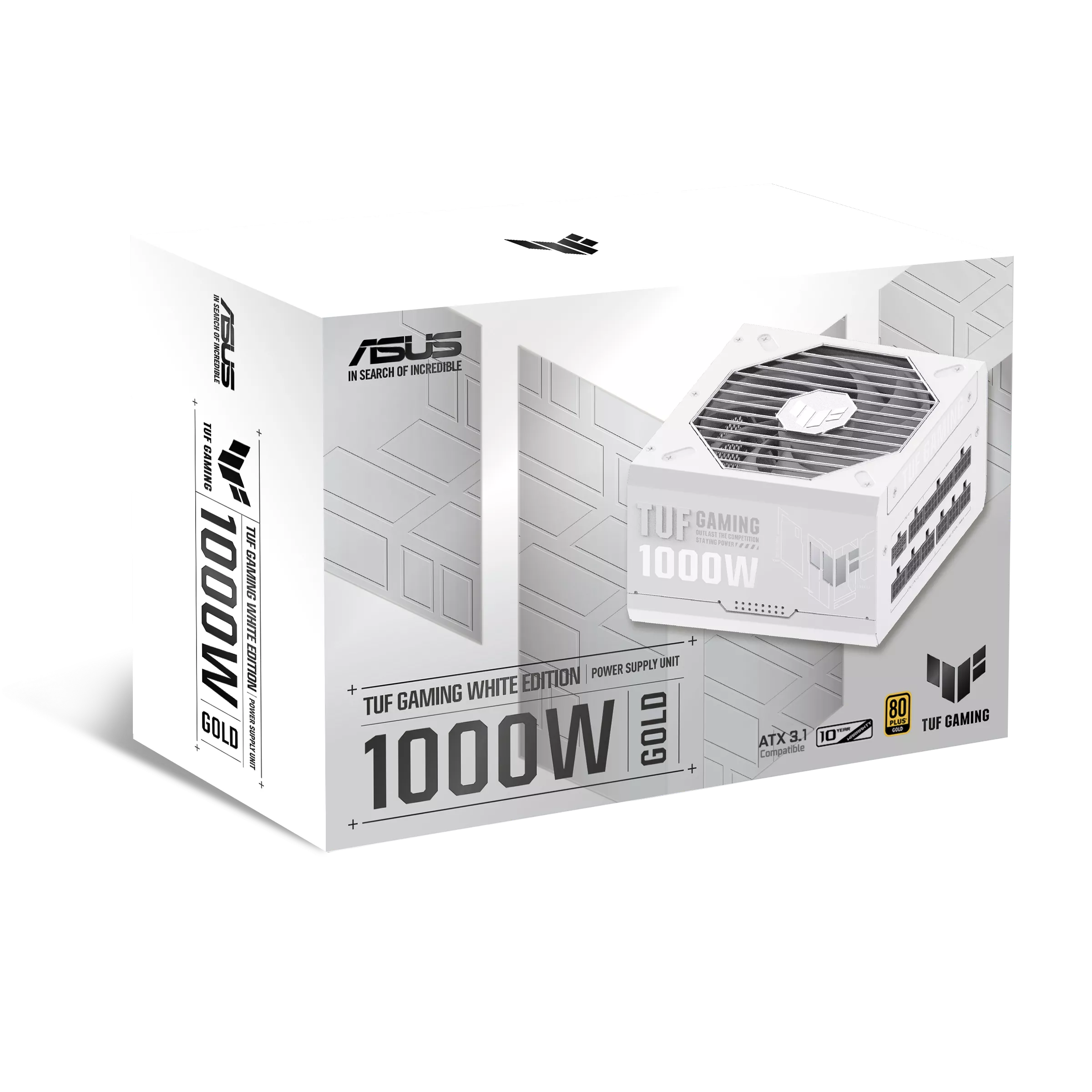 ASUS TUF GAMING 1000W GOLD POWER SUPPLY WHITE thumbnail 12