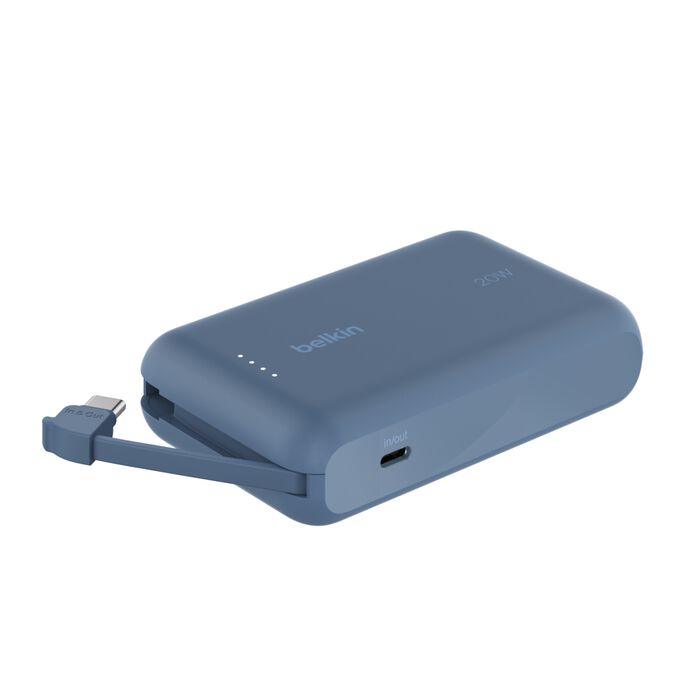 BELKIN BoostChargePower Bank 10K w/Integrated Cable Blue thumbnail 6