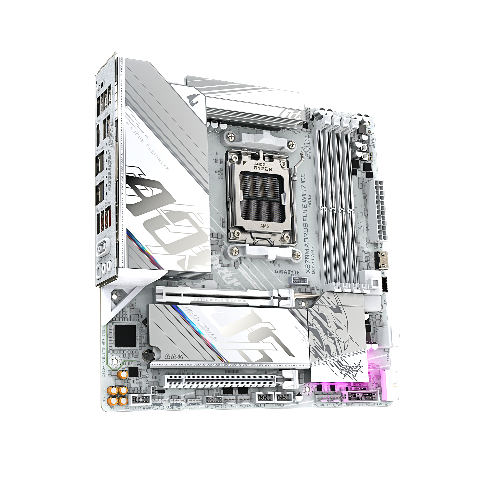 GIGABYTE X870M AORUS ELITE WIFI7 ICE thumbnail 4