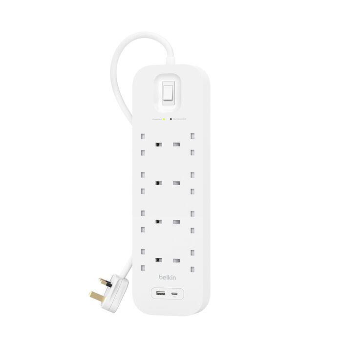 BELKIN 8位防雷保護拖板 ( 1 x USB-C 及 1 x USB-A ) thumbnail 4