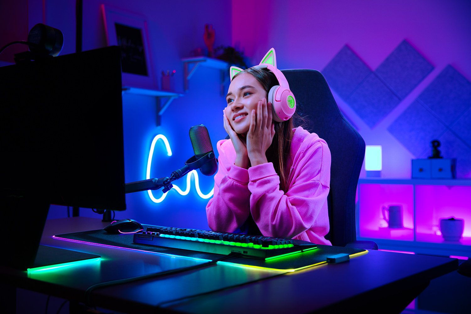 RAZER SEIREN V3 CHROMA 電容式麥克風 黑色 thumbnail 5