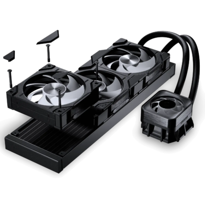 PHANTEKS GLACIER ONE 360D30 X2 D-RGB AIO CPU COOLER BLACK thumbnail 4