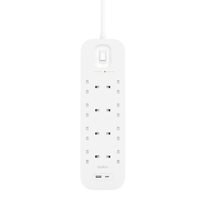 BELKIN 8位防雷保護拖板 ( 1 x USB-C 及 1 x USB-A ) thumbnail 3