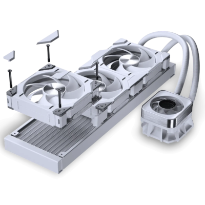 PHANTEKS GLACIER ONE 360D30 X2 D-RGB AIO CPU COOLER WHITE thumbnail 4