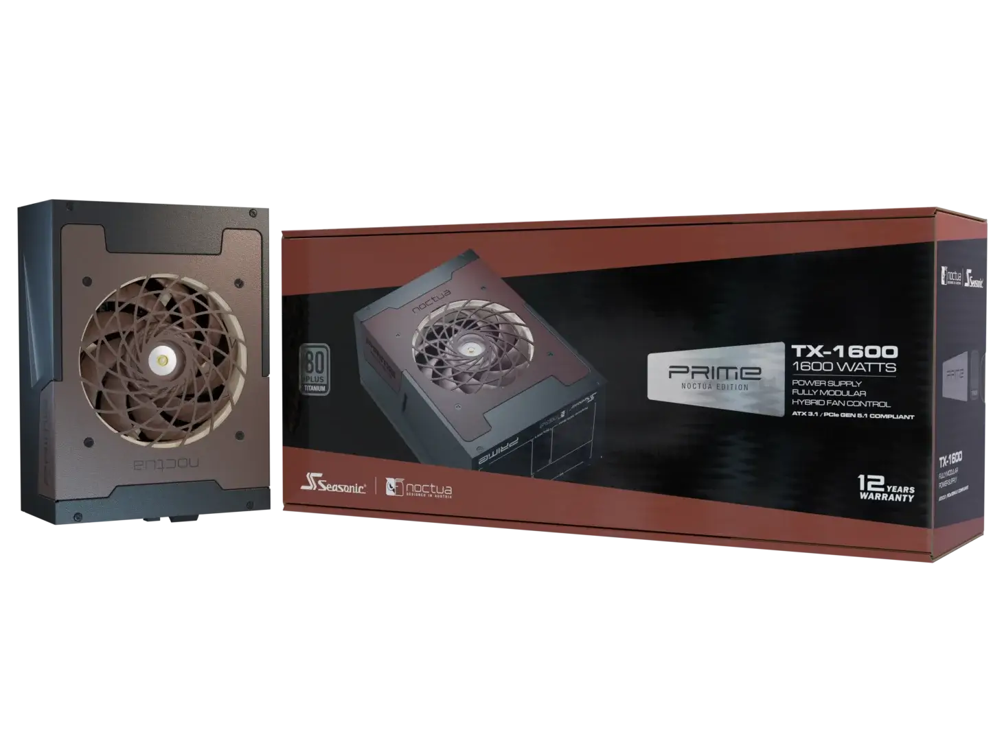 SEASONIC PRIME TX-1600 NOCTUA EDITION ATX 3.1 PSU TITANIUM thumbnail 10
