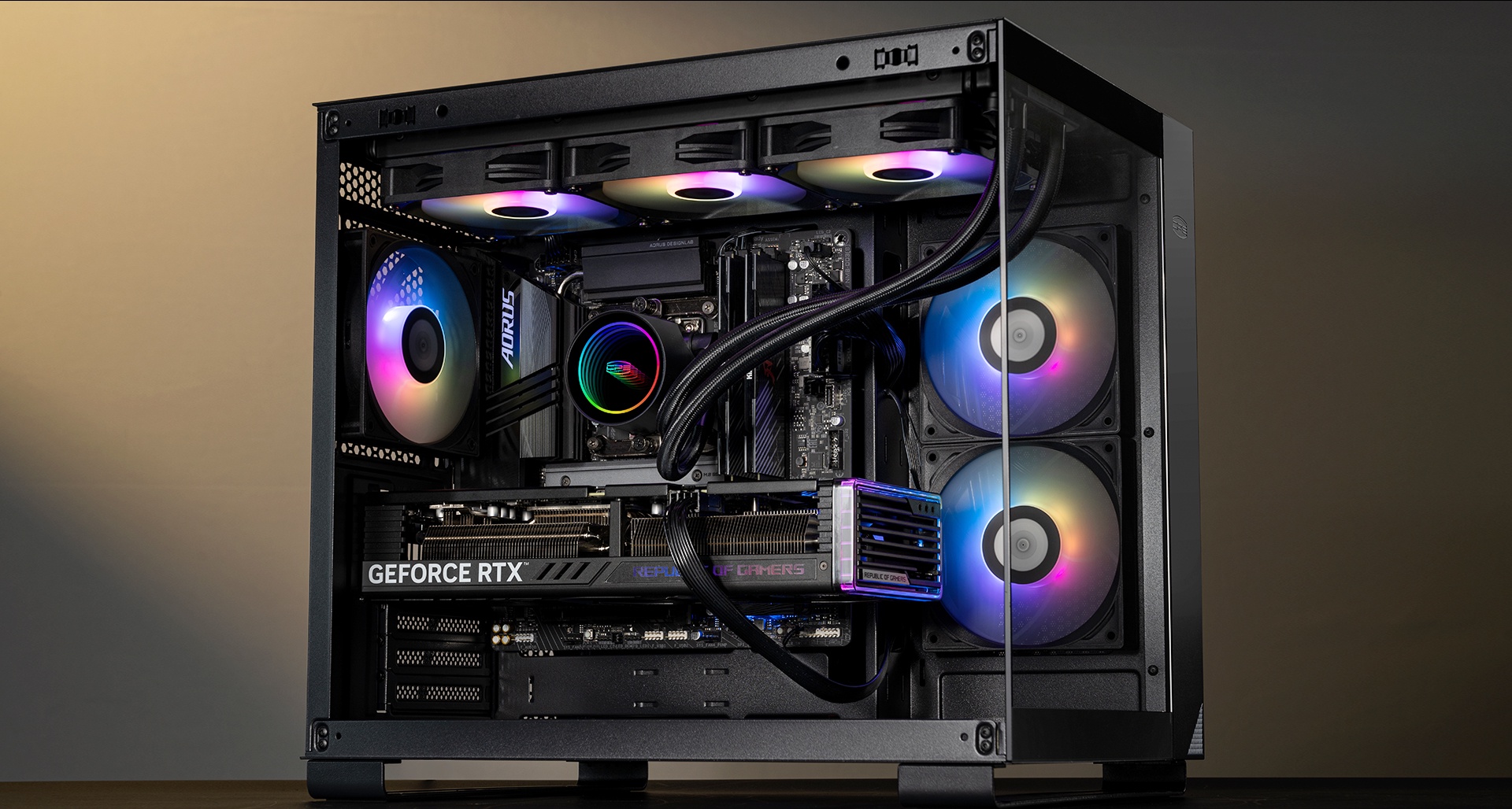 PC COOLER DA360 ARGB HIGH PERFORMANCE AIO CPU COOLING BLACK thumbnail 7
