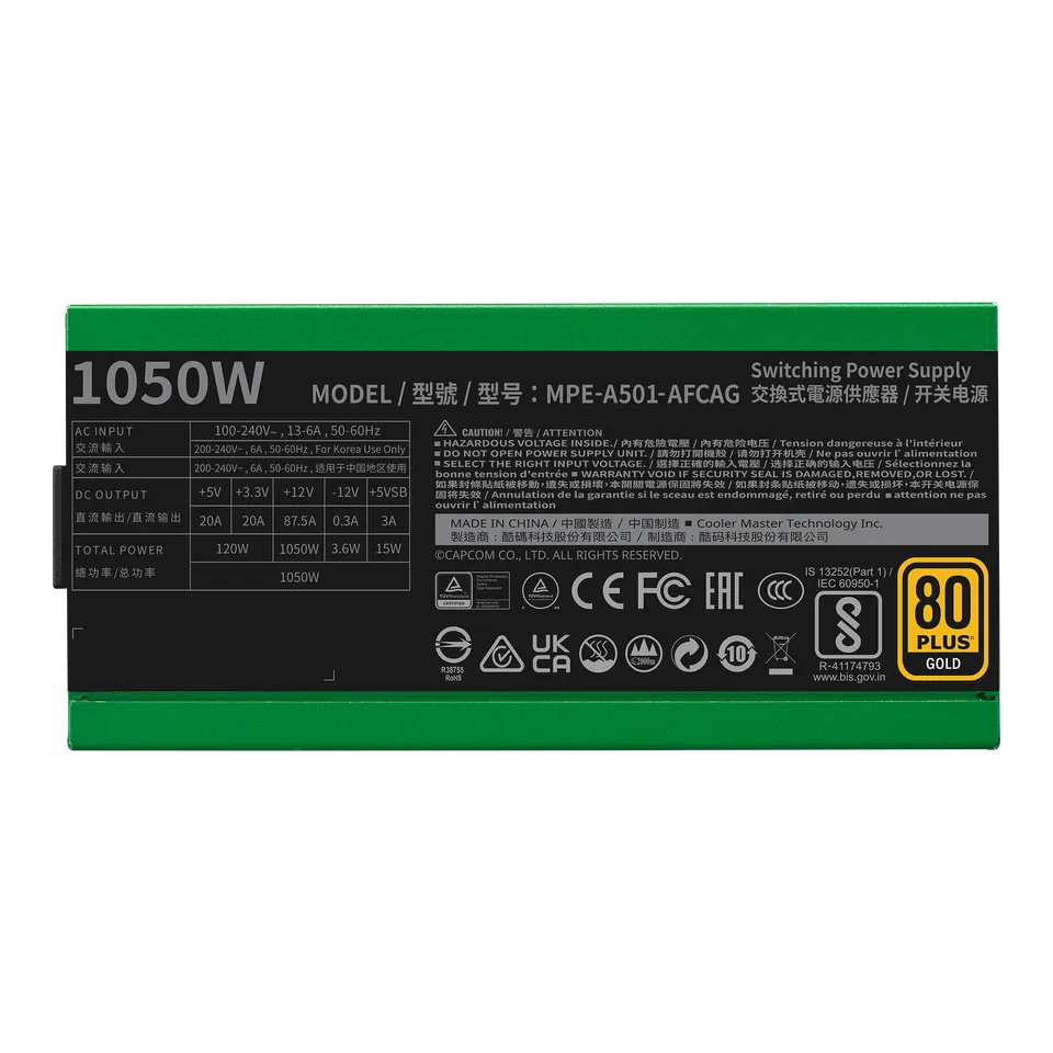 COOLER MASTER MWE Gold 1050 V2 Full Modular ATX 3.0 SF6 BLANKA thumbnail 5