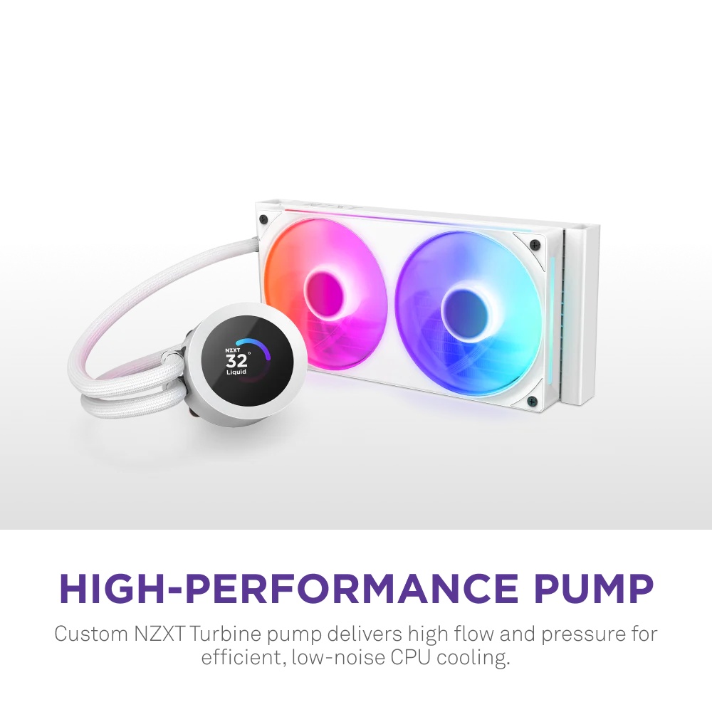 NZXT KRAKEN PLUS 240 RGB V2 240MM AIO WHITE thumbnail 2