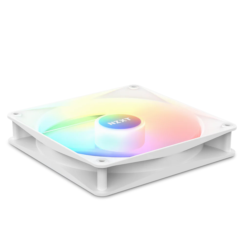 NZXT F120 RGB CORE 120MM HUB-MOUNTED RGB FAN WHITE thumbnail 4
