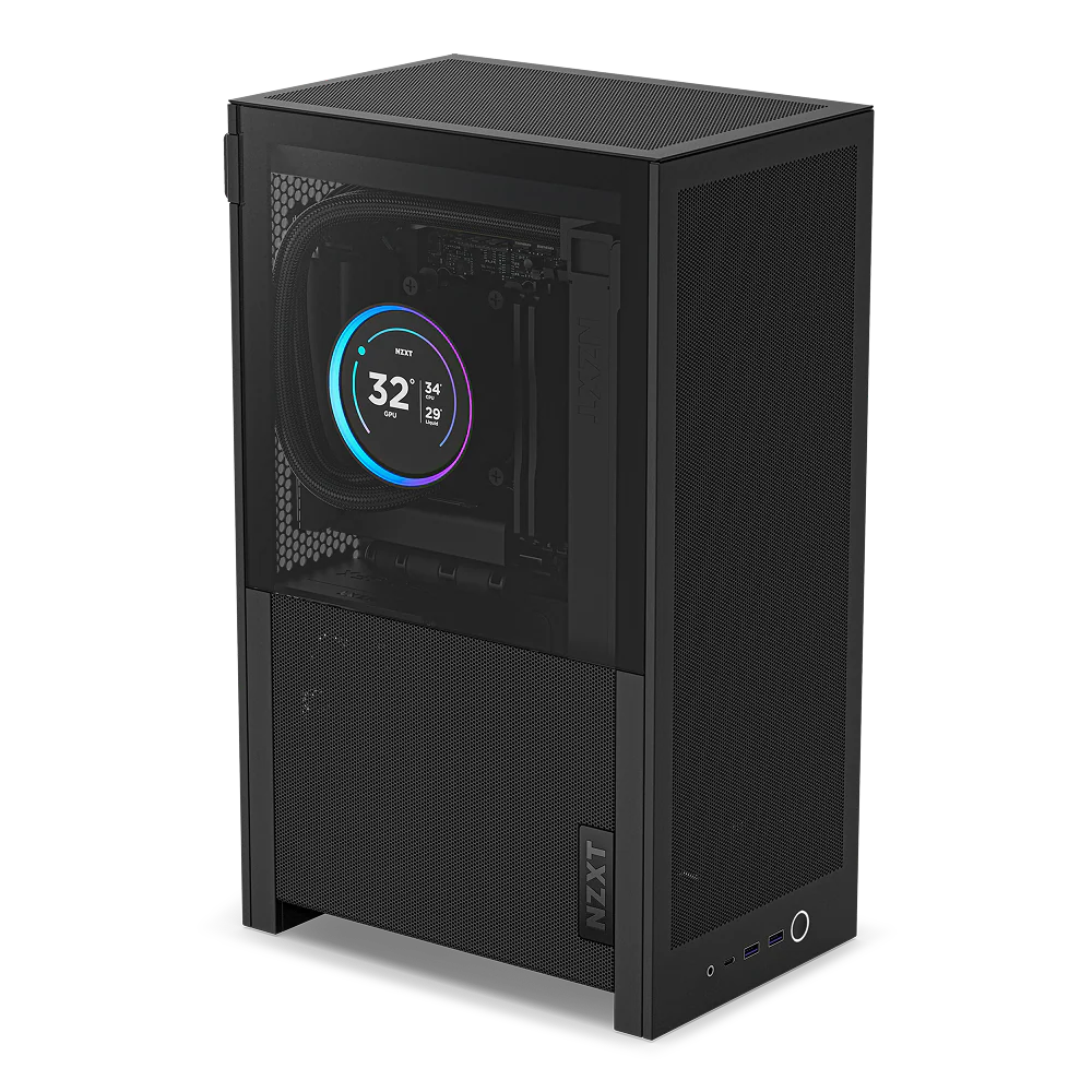 H2 FLOW MINI-ITX CASE W/PCIE5.0 RISER CABLE BLACK